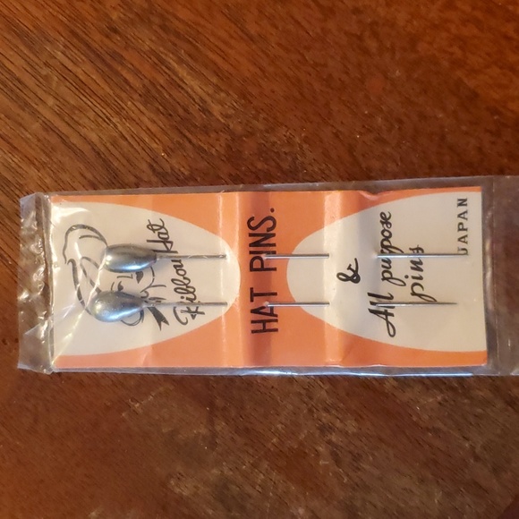 Vintage Ribbou Hat,  Hat Pins - Picture 1 of 4